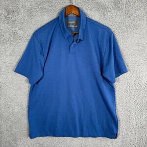 Twillory Athleisure Polo Shirt Mens (XL) Blue Short Sleeve Stretch Golf Pullover